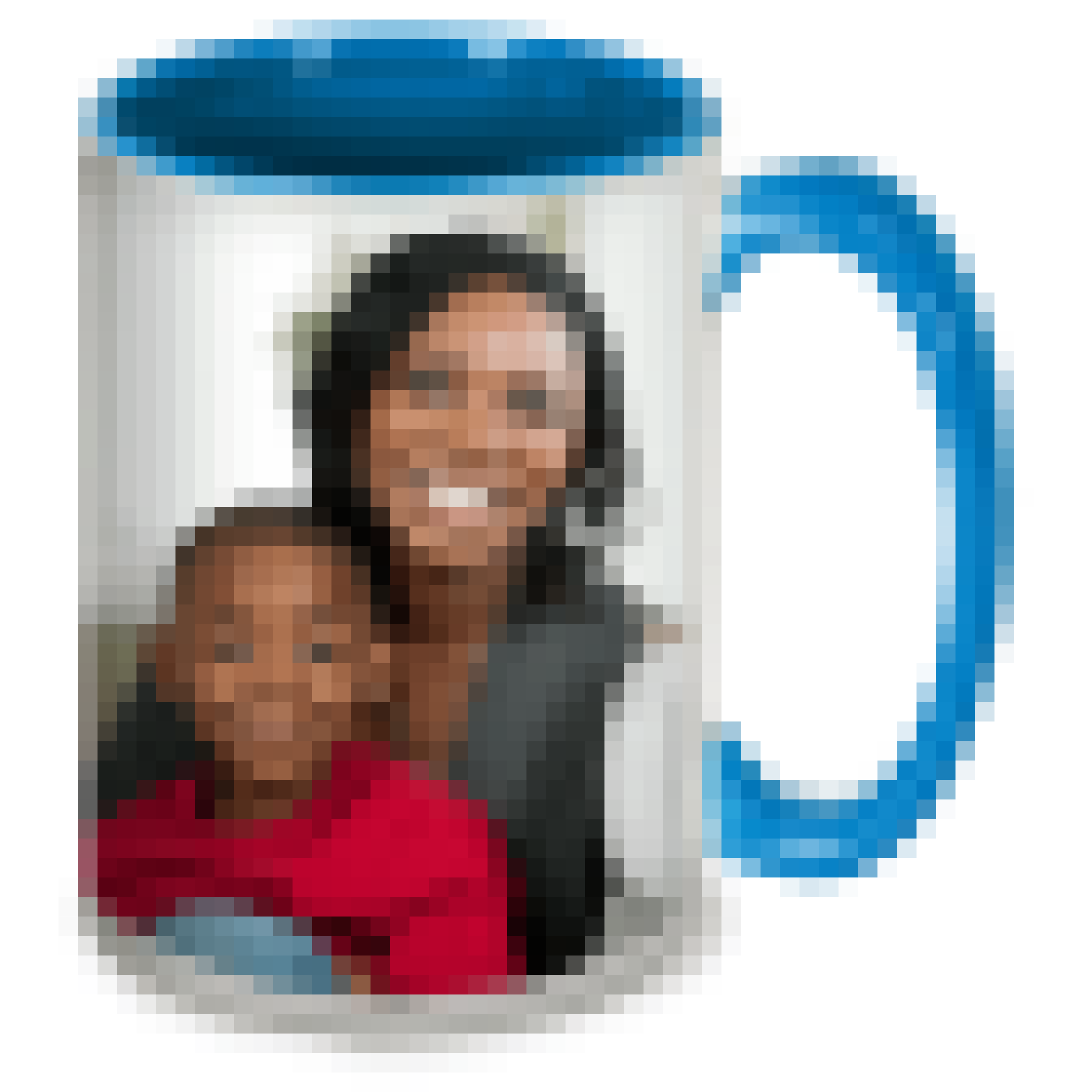 15 oz. Colorful Ceramic Light Blue Photo Mug