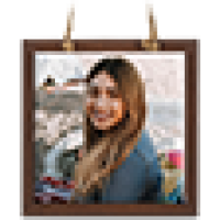 Wood  and  Acrylic Square Ornament 0