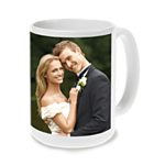 15 oz White Ceramic Mug 0