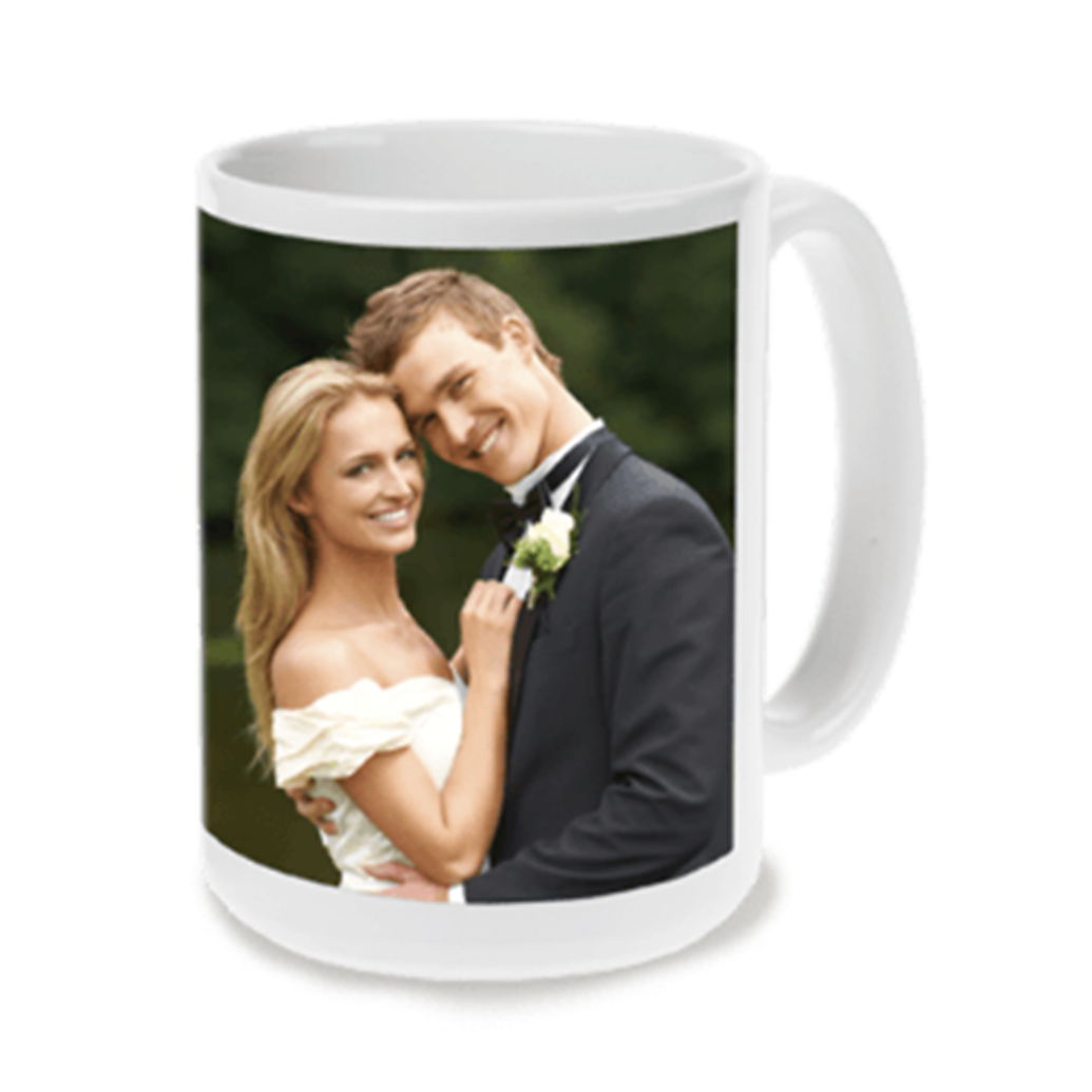 15 oz White Ceramic Mug