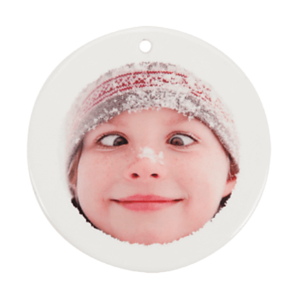 White Ceramic Globe Ornament