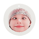 White Ceramic Globe Ornament 0
