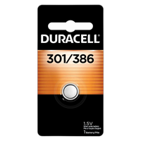 Duracell D301/386B 1.5V Silver Oxide Watch and Electronic Battery 0