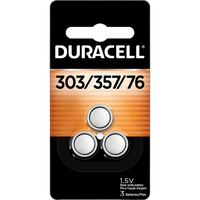 Duracell 3 Batteries Per Card D357/303 1.5V Silver Oxide Battery 0