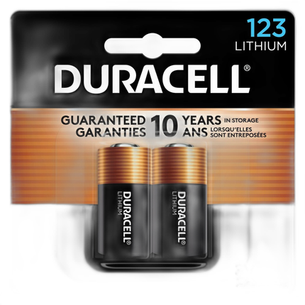 Duracell DL123AB2 2 Batteries Per Card 3v Photo Lithium Battery