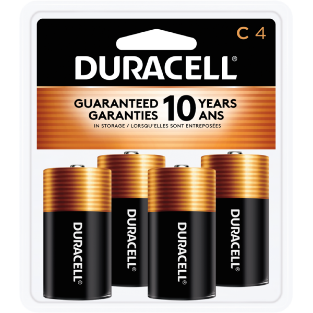 Duracell MN1400R4 1.5V Alkaline C Battery (4-Pk)
