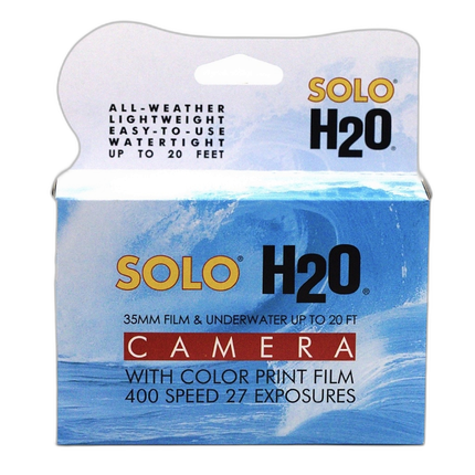 Solo H2O 35mm Single Use Underwater Camera with 400asa 27 EXP USA FILM