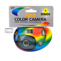 Solo Single-use Flash Camera 27exp 400ASA Film (FILM MADE IN USA) 0