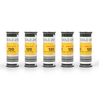 Kodak Professional Gold 200 Color Negative Film (120 Roll Film, 5-Pack) 1