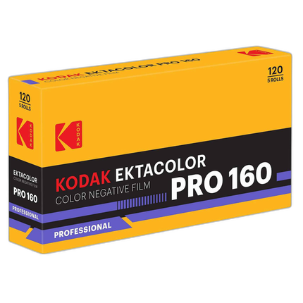 Kodak Ektacolor Pro 160 Color Negative Film (120 Roll Film, 5-Pack)