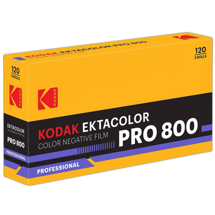 Kodak Ektacolor Pro 800 Color Negative Film (120 Roll Film, 5-Pack)