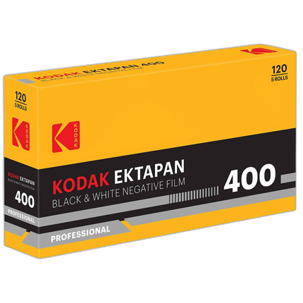 Kodak Ektapan 400 Black and White Negative Film (120 Roll Film, 5-Pack)