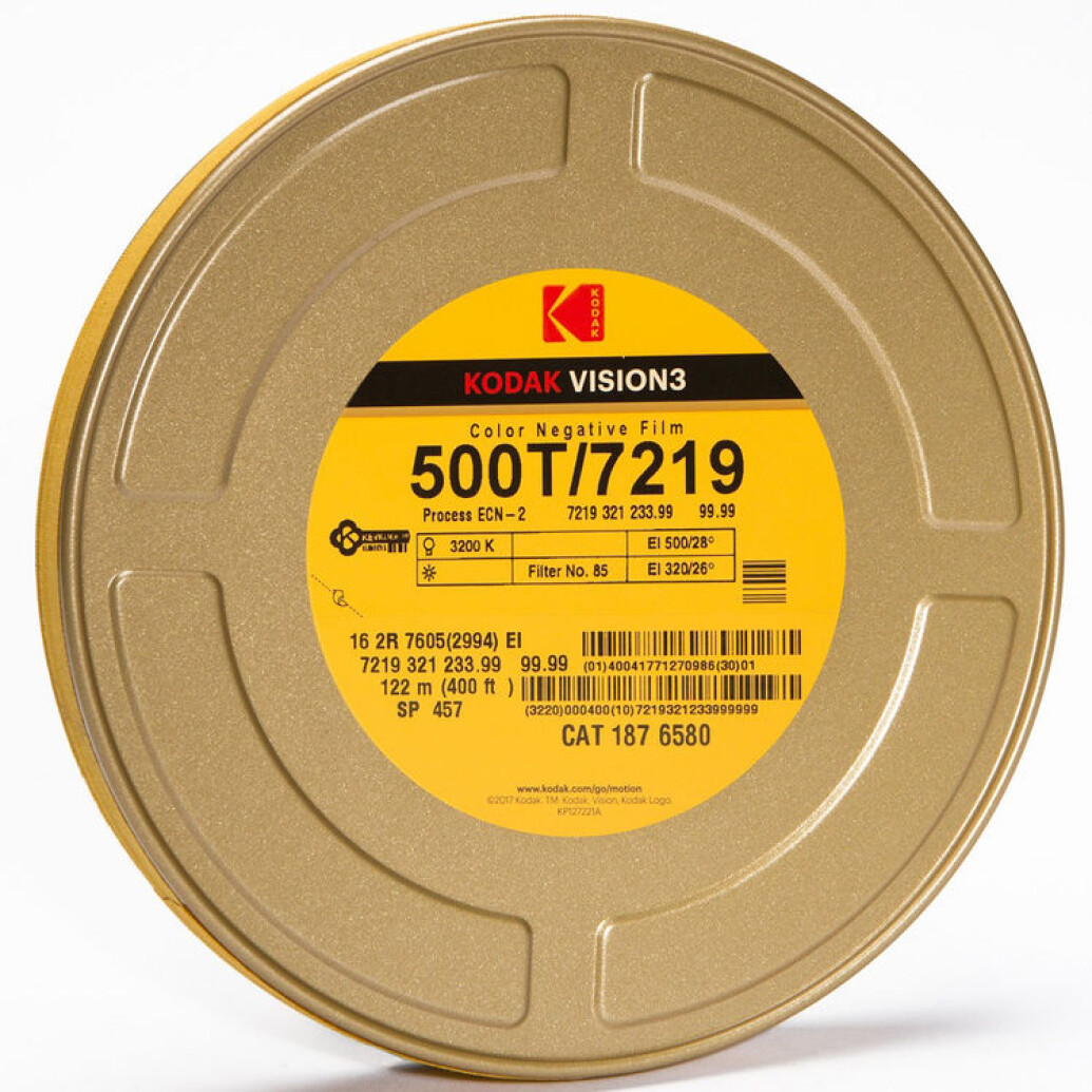 Kodak VISION3 500T Color Negative Film 7219 (16mm, 400ft Roll, Double Perf)