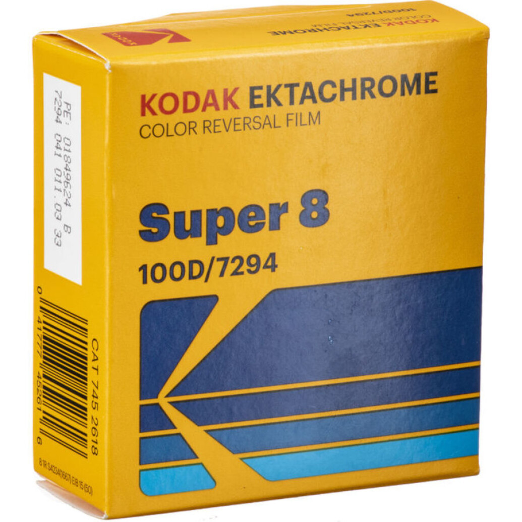 Kodak Ektachrome 100D Color Reversal Film 7294 (Super 8, 50ft Roll)