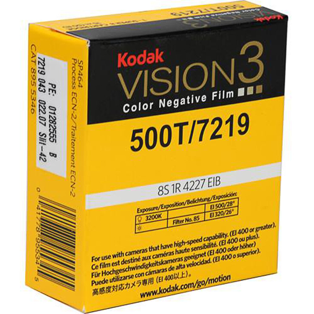 Kodak VISION3 500T Color Negative Film 7219 AHU (Super 8, 50ft) 8955346