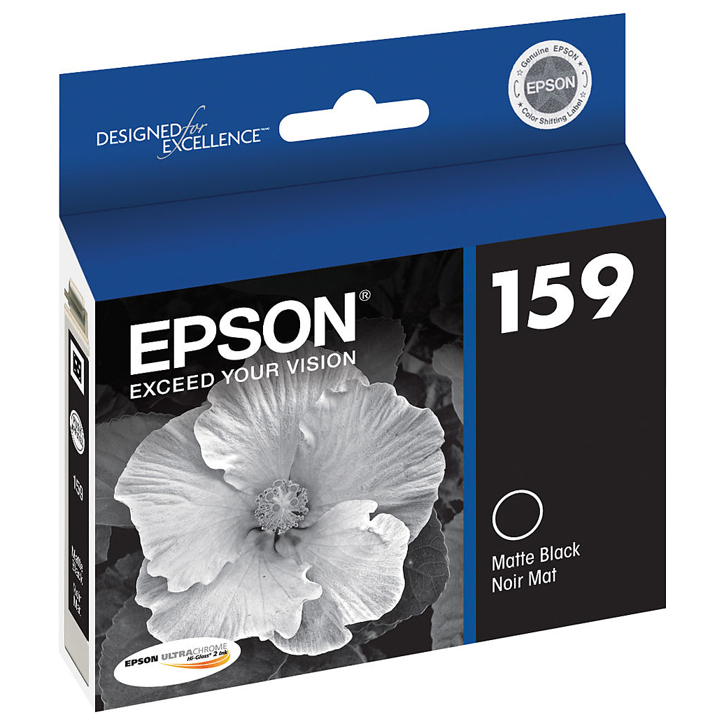 Epson 159 UltraChrome Hi-Gloss 2 Matte Black Ink Cartridge for R2000