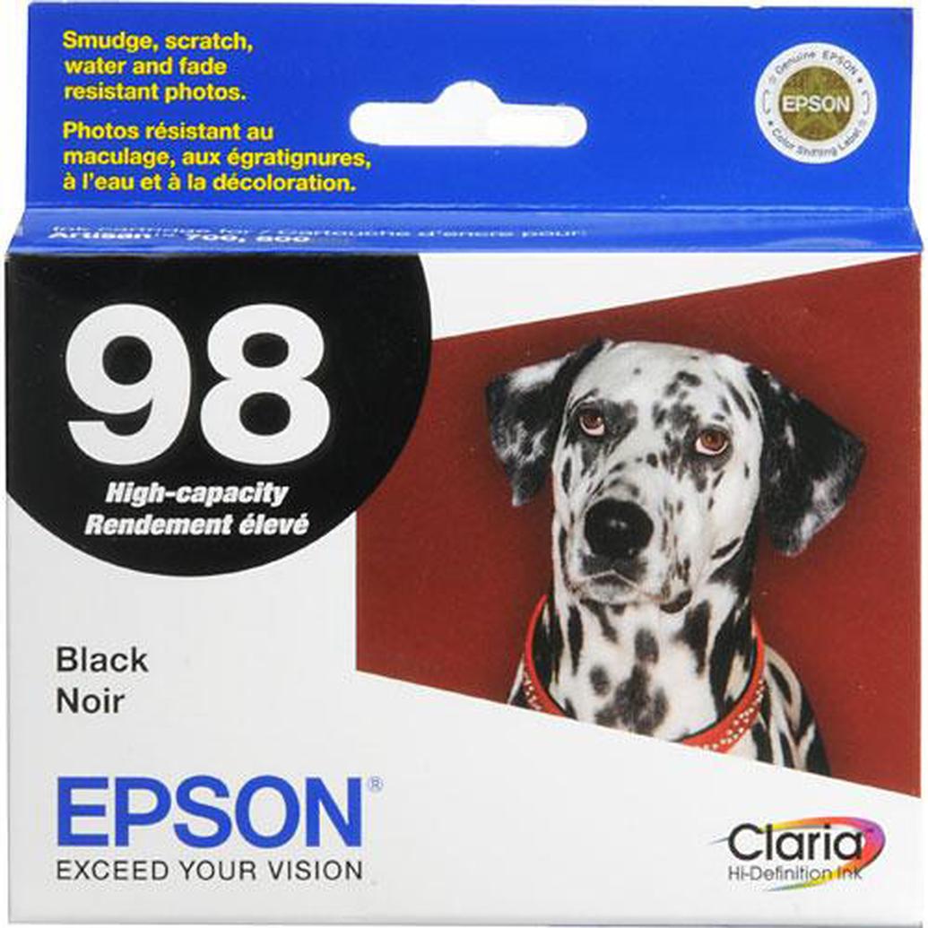 Epson T098 Claria High-Capacity Black Ink Cartridge