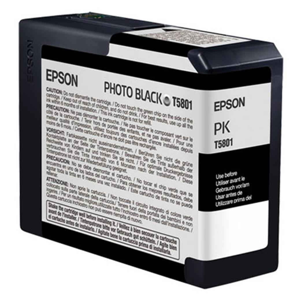 Epson T580100 UltraChrome K3 Photo Black Ink 80ml for Stylus Pro 3800, 3880