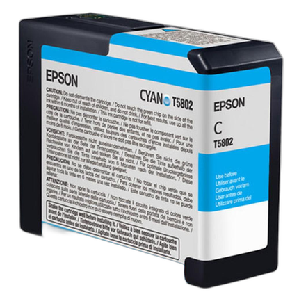 Epson T580200 UltraChrome K3 Cyan Ink 80ml for Stylus Pro 3800 and 3880