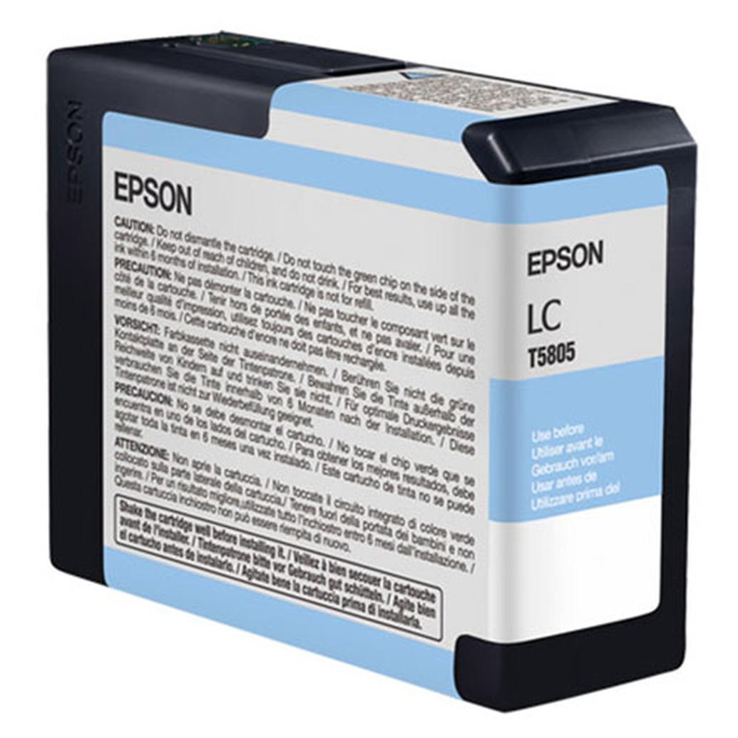 Epson T580500 UltraChrome K3 Light Cyan Ink 80ml for Stylus Pro 3800, 3880