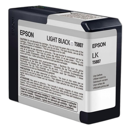 Epson T580700 UltraChrome K3 Light Black Ink 80ml for Stylus Pro 3800, 3880