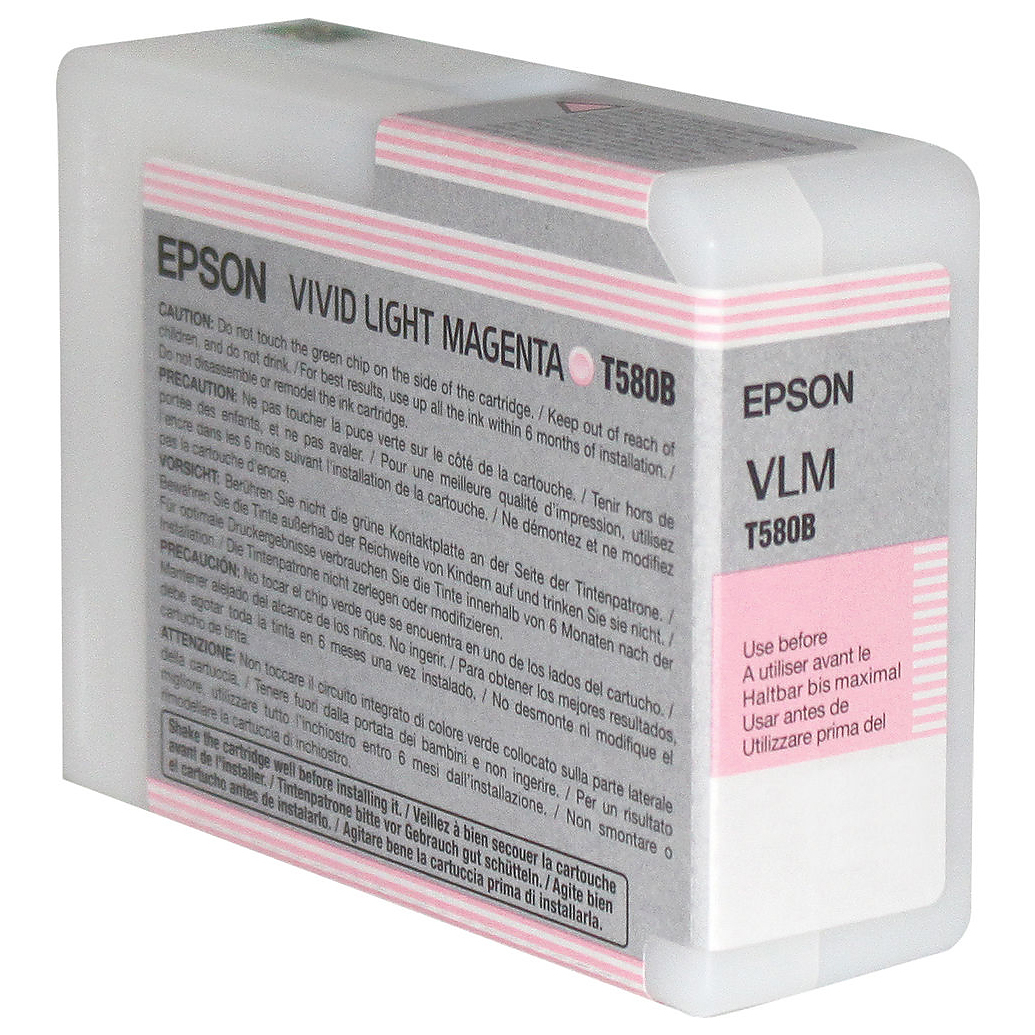 Epson T580B00 UltraChrome K3 Vivid Light Magenta Ink 80ml for Stylus Pro3880