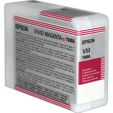 Epson T580A00 UltraChrome K3 Vivid Magenta Ink 80ml for Stylus Pro 3880