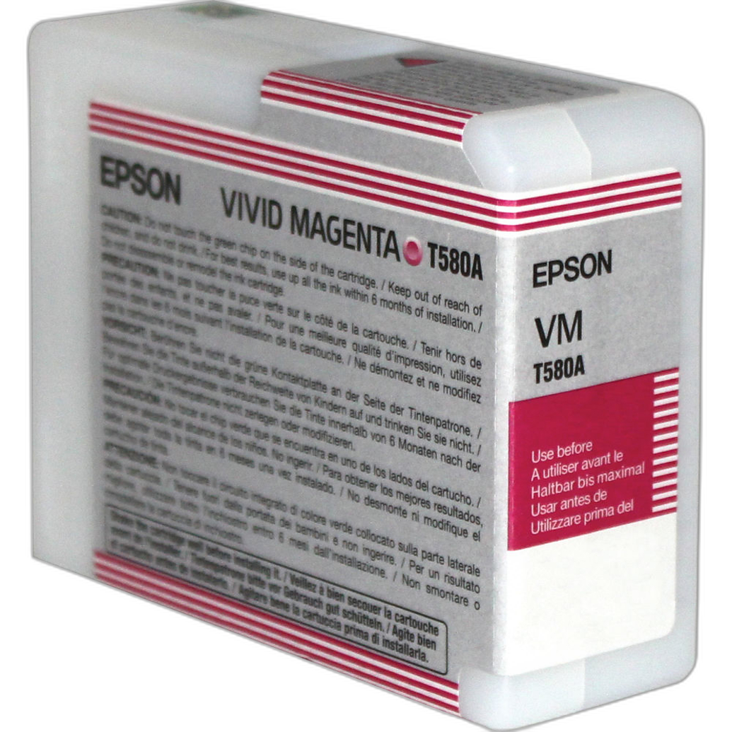 Epson T580A00 UltraChrome K3 Vivid Magenta Ink 80ml for Stylus Pro 3880