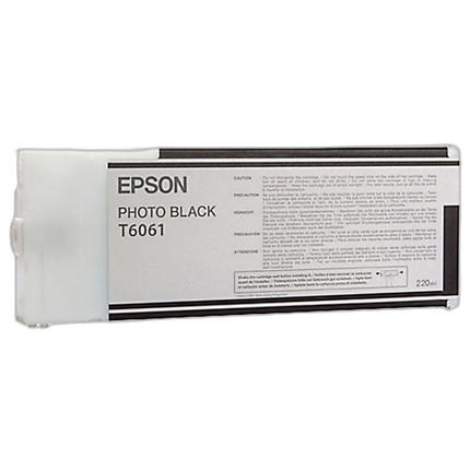 Epson T606100 UltraChrome K3 Photo Black Ink 220ml for Stylus Photo 4880