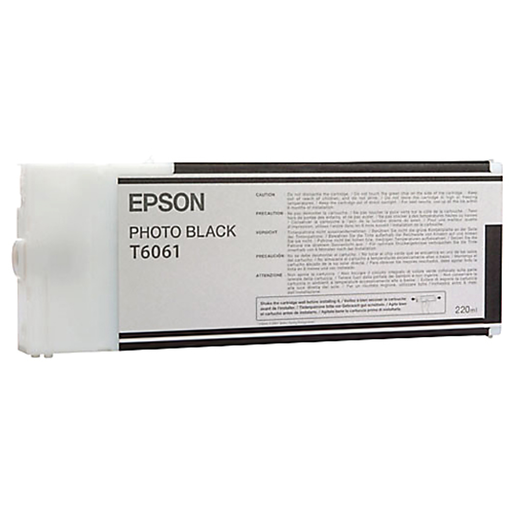 Epson T606100 UltraChrome K3 Photo Black Ink 220ml for Stylus Photo 4880