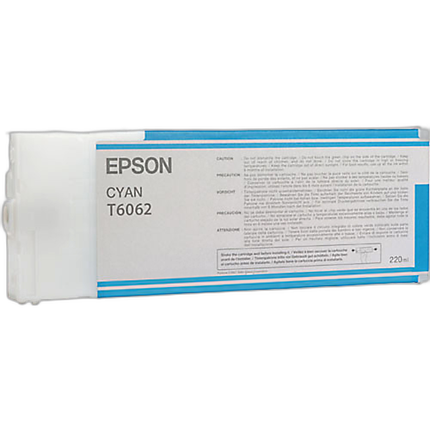 Epson T606200 UltraChrome K3 Cyan Ink 220ml for Stylus Photo 4880