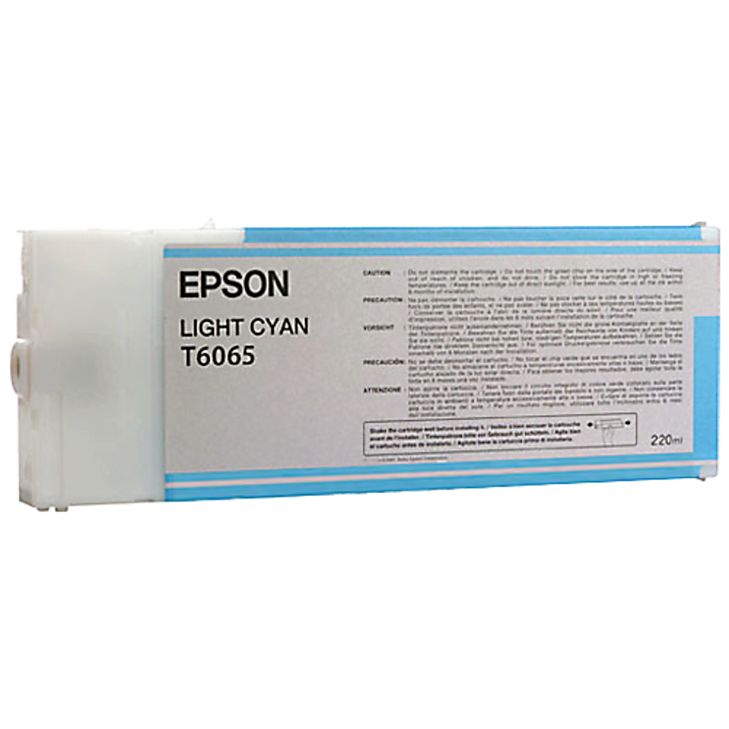 Epson T606500 UltraChrome K3 Light Cyan Ink 220ml for Stylus Photo 4880