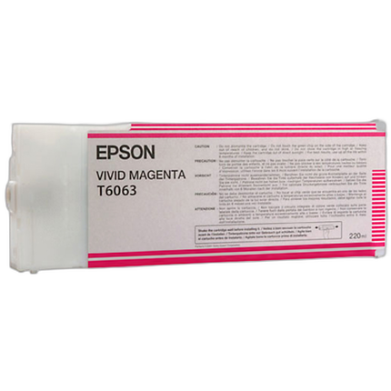 Epson T606300 UltraChrome K3 Vivid Magenta Ink 220ml for Stylus Photo 4880