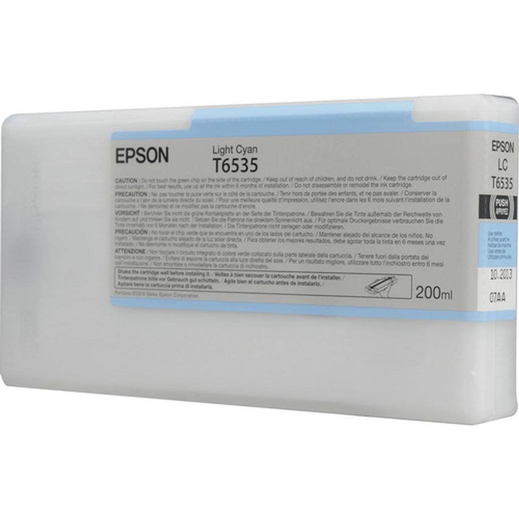 Epson T653500 UltraChrome HDR Light Cyan Ink 200ml Stylus Pro 4900