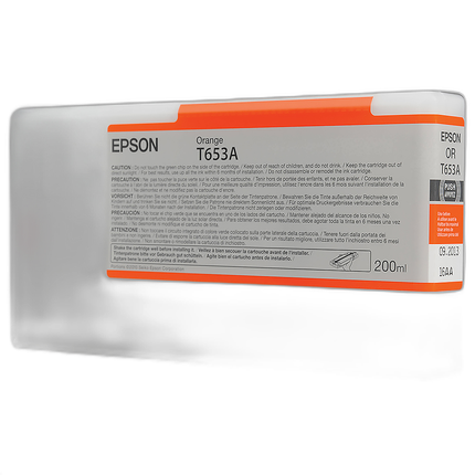 Epson T653A00 UltraChrome HDR Orange Ink 200ml Stylus Pro 4900
