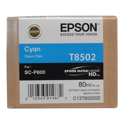 Epson Ultrachrome HD Cyan Ink Cartridge for P800 Printer