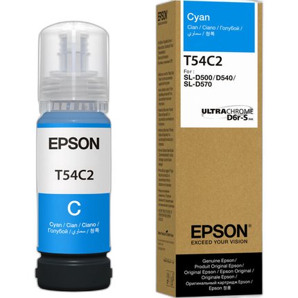 Epson T54C Ultrachrome D6r-S 70mL Ink Bottle (Cyan)