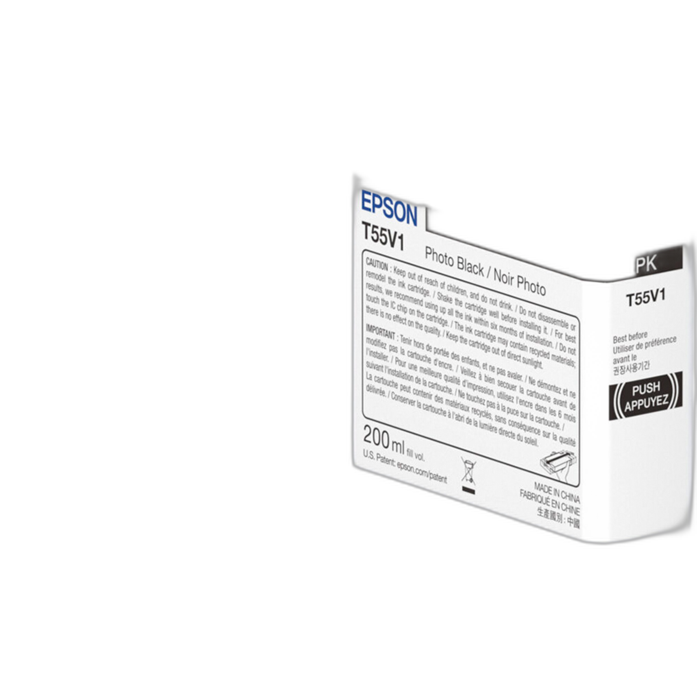 Epson T55V Black UltraChrome PRO10 Ink Cartridge (200mL)