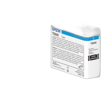 Epson T55V Cyan UltraChrome PRO10 Ink Cartridge (200mL)
