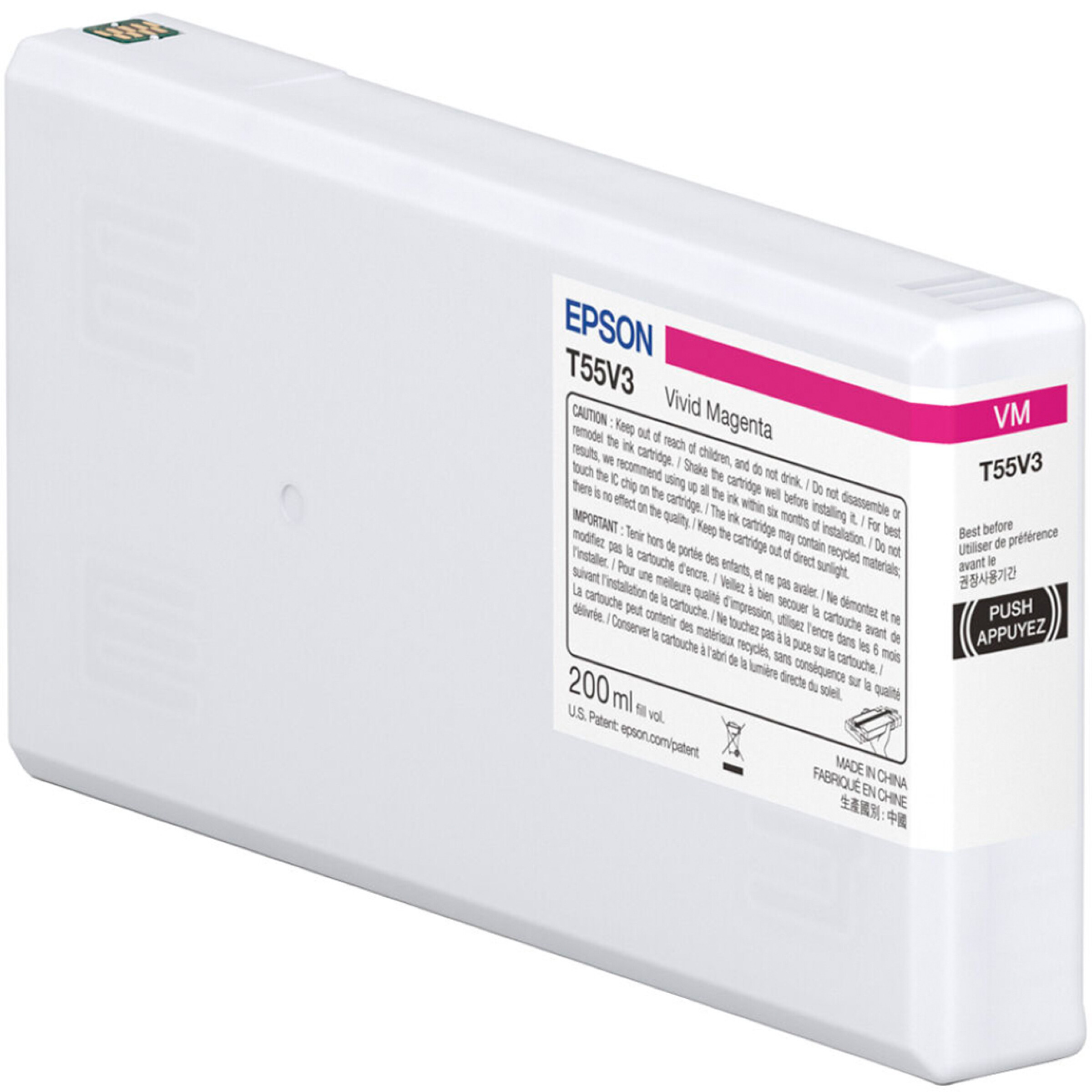 Epson T55V Magenta UltraChrome PRO10 Ink Cartridge (200mL)