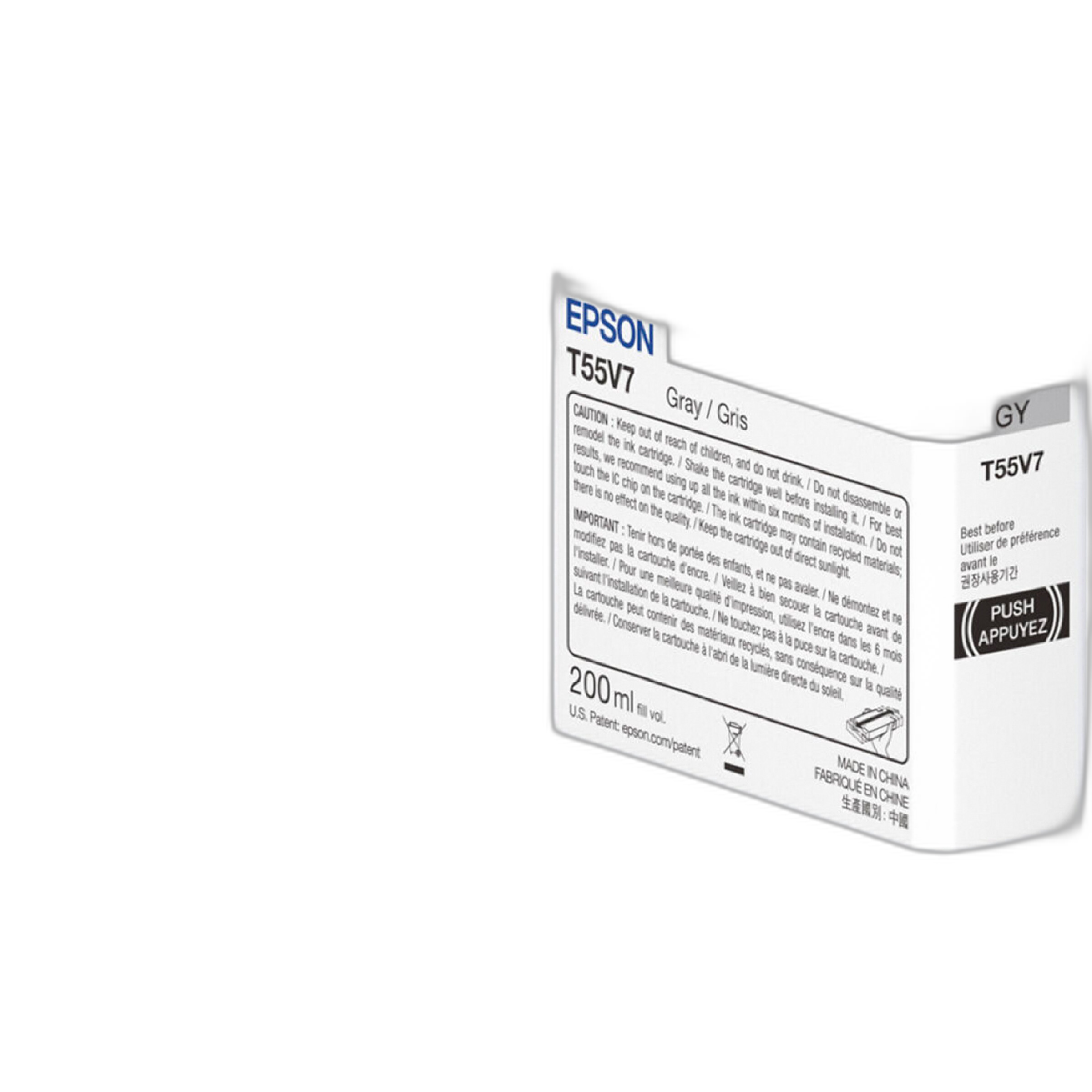 Epson T55V Gray UltraChrome PRO10 Ink Cartridge (200mL)