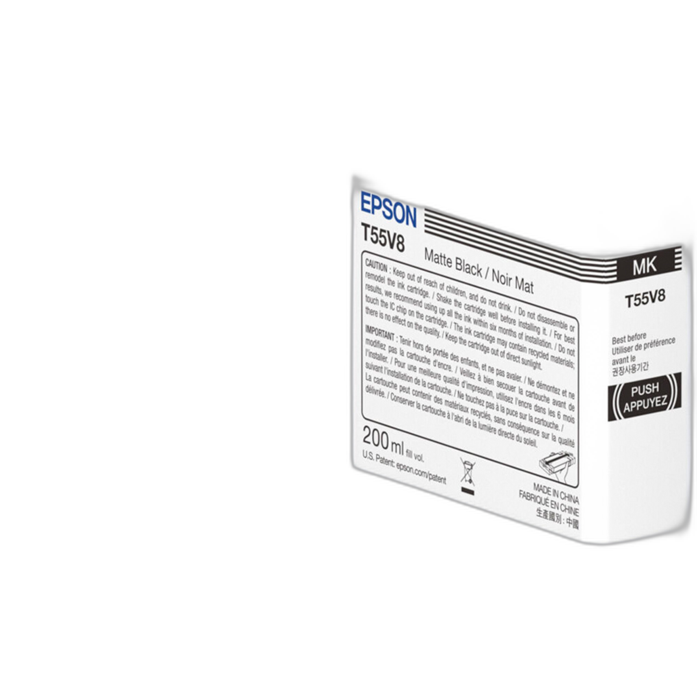 Epson T55V Matte Black UltraChrome PRO10 Ink Cartridge (200mL)