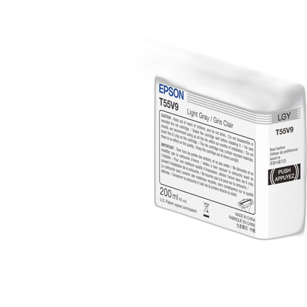 Epson T55V Light Gray UltraChrome PRO10 Ink Cartridge (200mL)