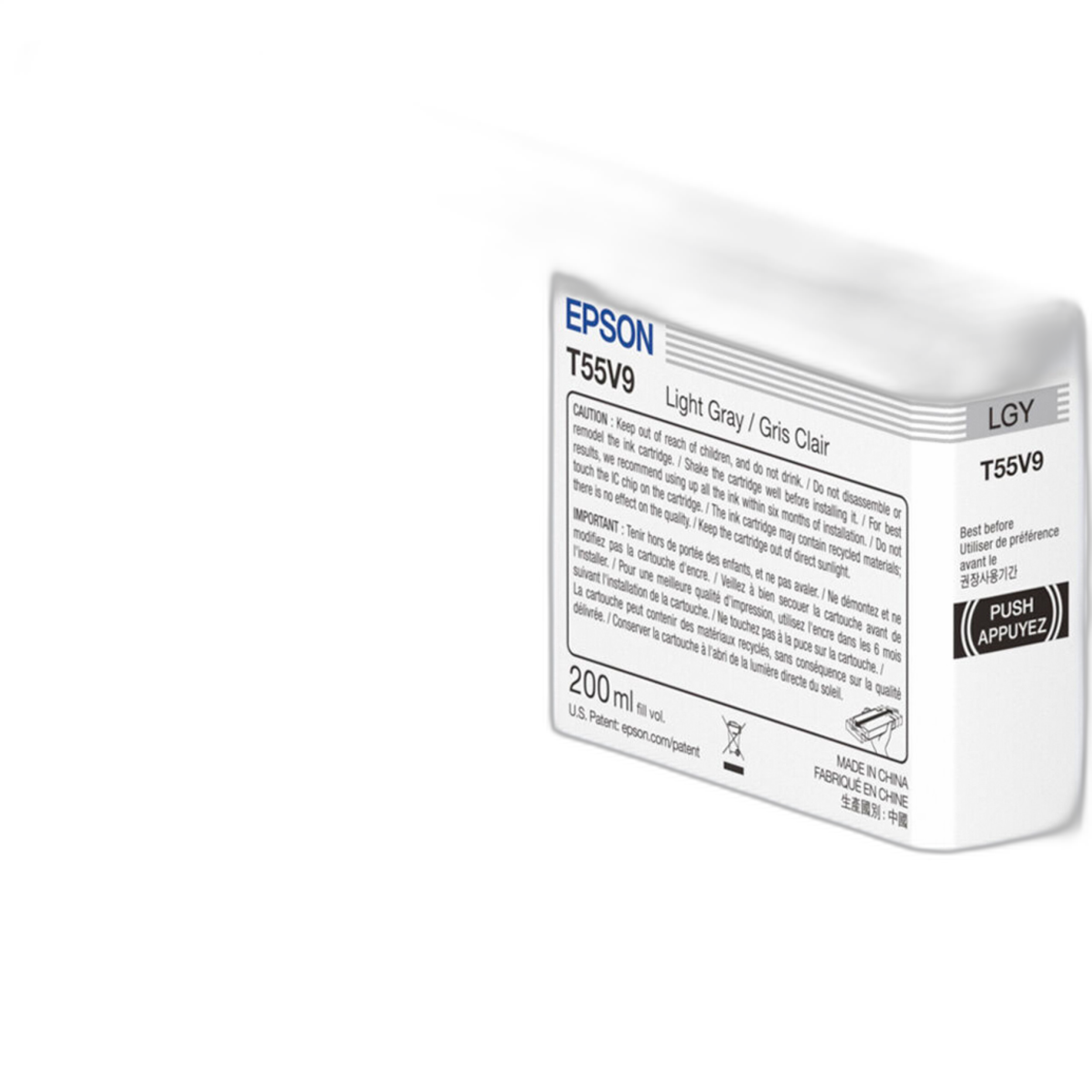 Epson T55V Light Gray UltraChrome PRO10 Ink Cartridge (200mL)