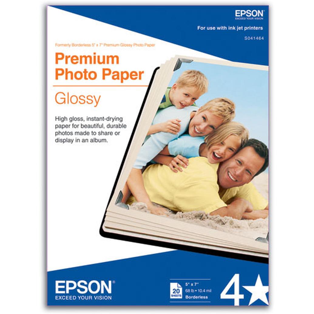 Epson 8x10 In. Borderless Premium Glossy Paper - 20 Sheets