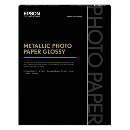 Epson Metallic Photo Paper, Glossy 8.5x11