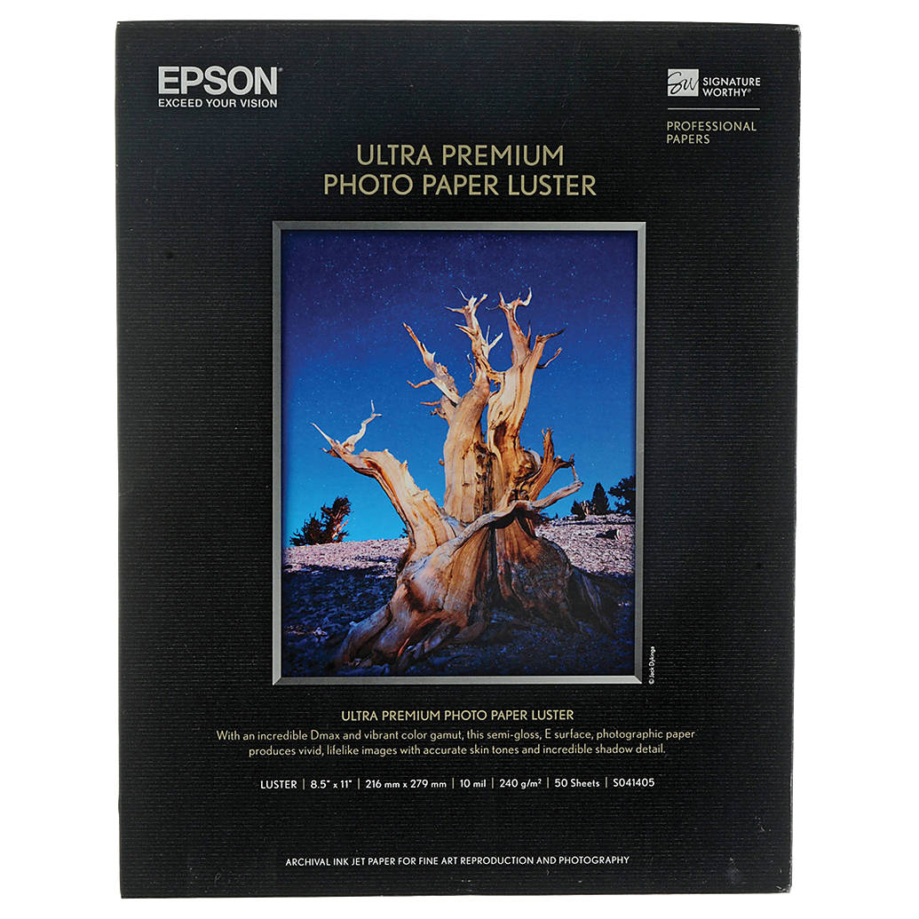 Epson 8.5x11 In. Ultra Premium Luster Paper - 50 Sheets