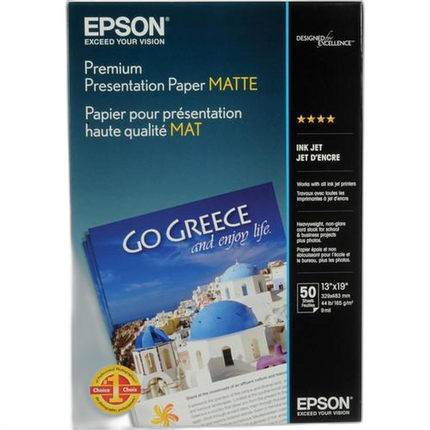 Epson 13x19 Premium Presentation Paper - Matte - 50 Sheets