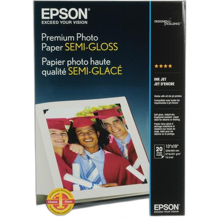 Epson 13x19 Premium Semi Gloss Paper - 20 Sheets