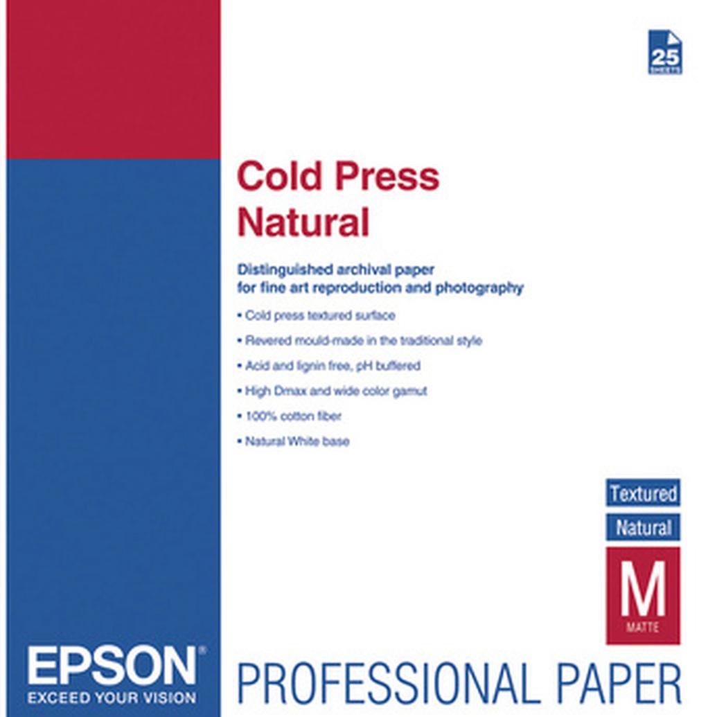 Epson 17x22 Cold Press Natural Paper - 25 Sheets